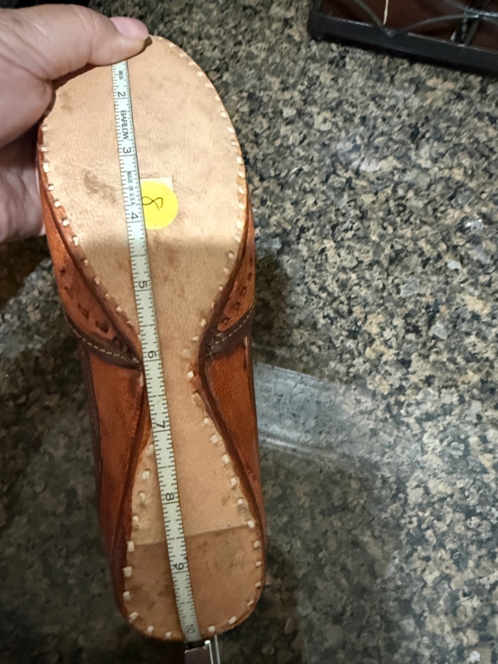 Women Leather Jutti Handmade Khusa Embroidered FlipFlop Shoes Size 8 - Picture 6 of 6
